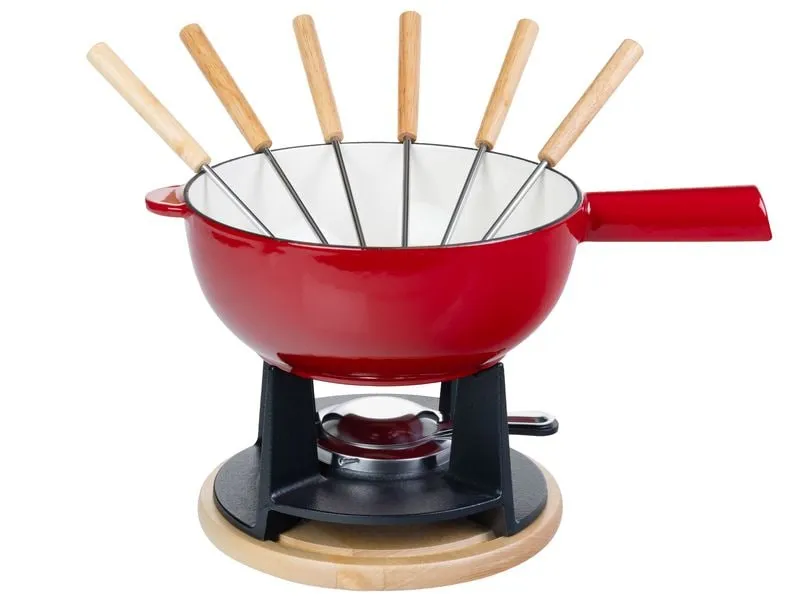 COCON Käsefondue-Set 10-teilig, Rot COCON Käsefondue-Set 10-teilig, Rot