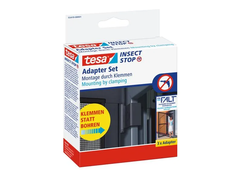 tesa Adapter für Fliegengitter FALT, Anthrazit tesa Adapter für Fliegengitter FALT, Anthrazit