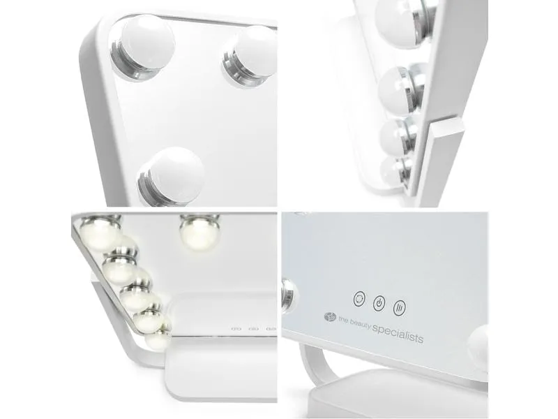 Rio Kosmetikspiegel Hollywood Glamour Weiss Rio Kosmetikspiegel Hollywood Glamour Weiss