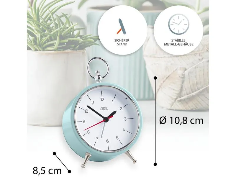 ADE Klassischer Wecker Retro Hellblau ADE Klassischer Wecker Retro Hellblau