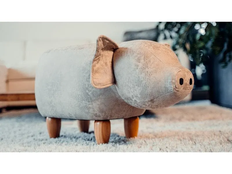 zoosy Kinderhocker Schwein Ernie Grau zoosy Kinderhocker Schwein Ernie Grau