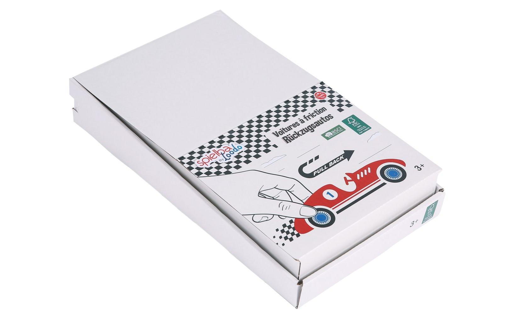 Spielba Holzspielwaren Auto Rückzug 100% FSC assortiert