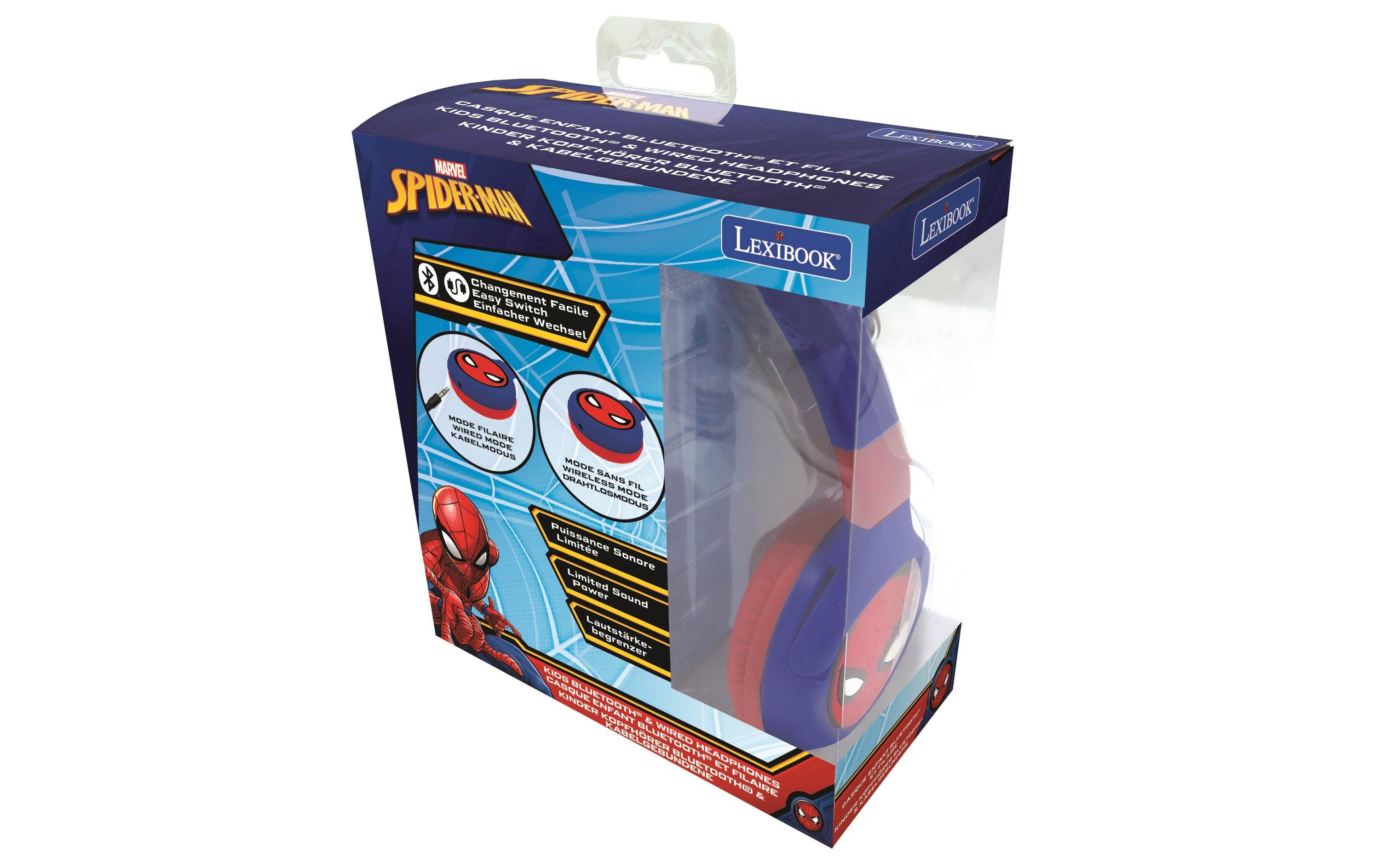 Lexibook Kinderkopfhörer Spider-Man 2-in-1-Bluetooth
