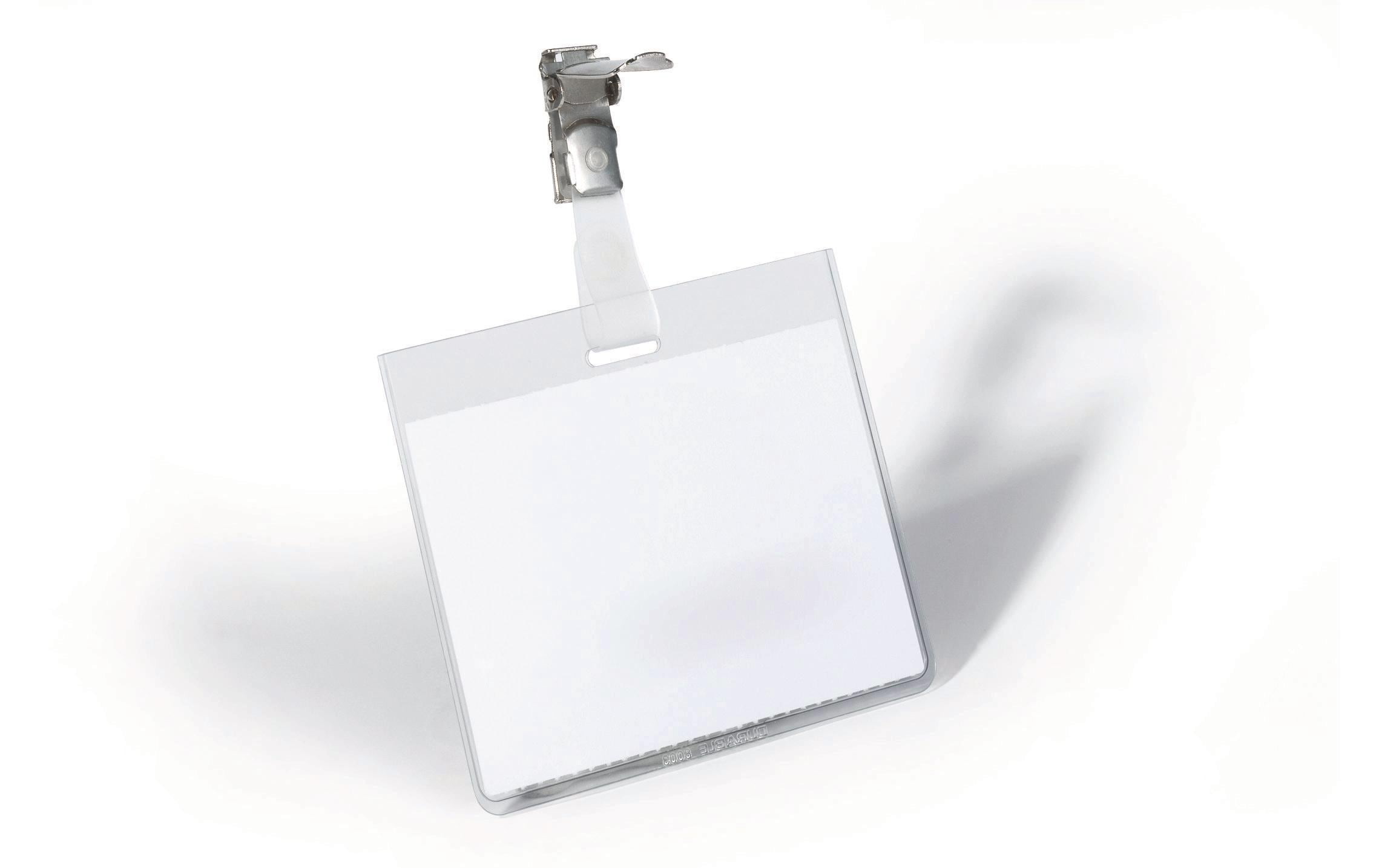 DURABLE Namensschild mit Clip 60 x 90 mm, 25 Stück DURABLE Namensschild mit Clip 60 x 90 mm, 25 Stück