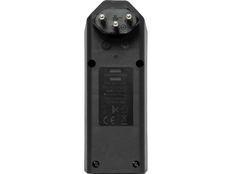 Brennenstuhl Abzweigstecker 3 x T13, 300° drehbar, Schwarz Brennenstuhl Abzweigstecker 3 x T13, 300° drehbar, Schwarz