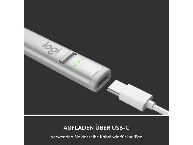 Logitech Eingabestift Crayon Silber Logitech Eingabestift Crayon Silber