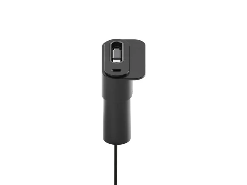 Schönenberger Mini Desktop Charger USB C PD20W Schwarz mit ausziehbarem USB-C Kabel