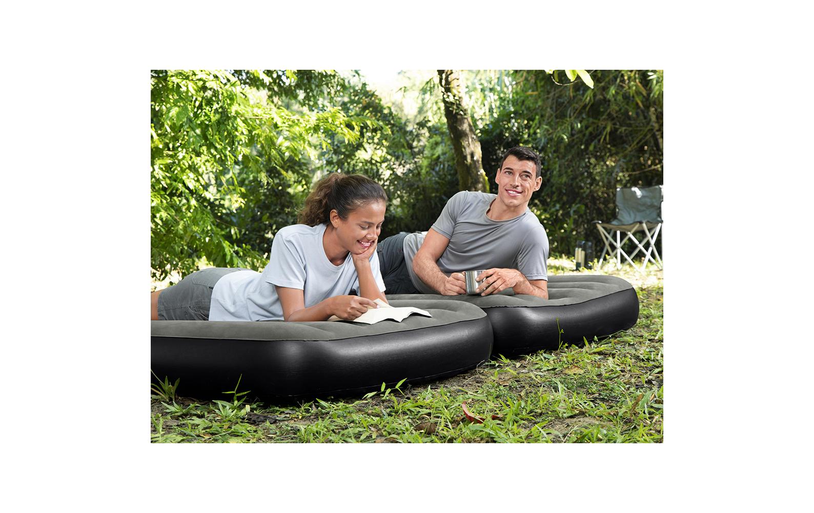 Bestway Luftbett Twin/Queen, 3 in 1 Schwarz, 188 x 99 cm