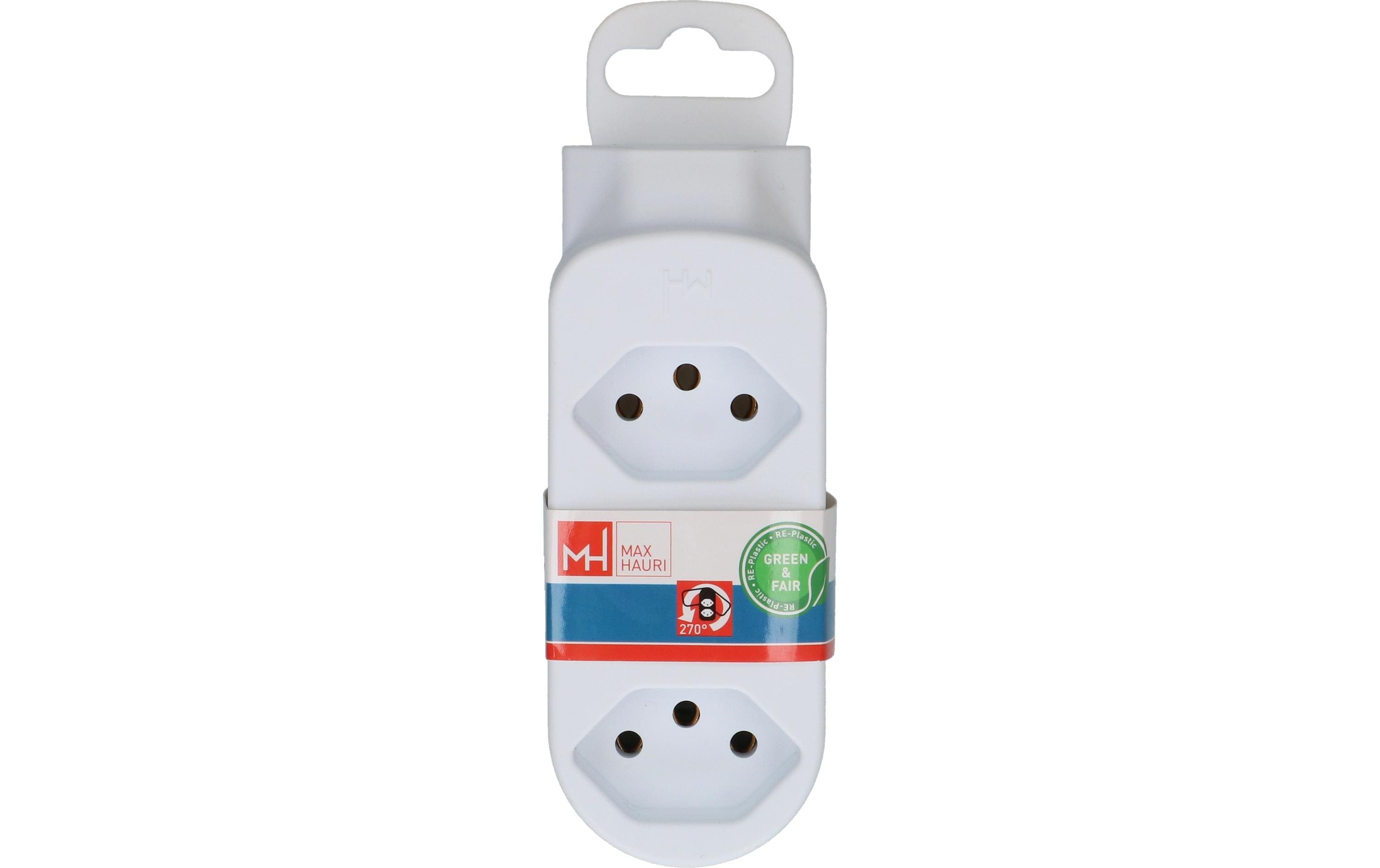 Max Hauri Abzweigstecker ADAPT 3+1x Typ 13, drehbar Green+Fair 3