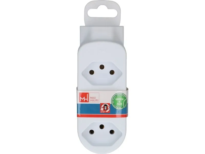 Max Hauri Abzweigstecker ADAPT 3+1x Typ 13, drehbar Green+Fair 3