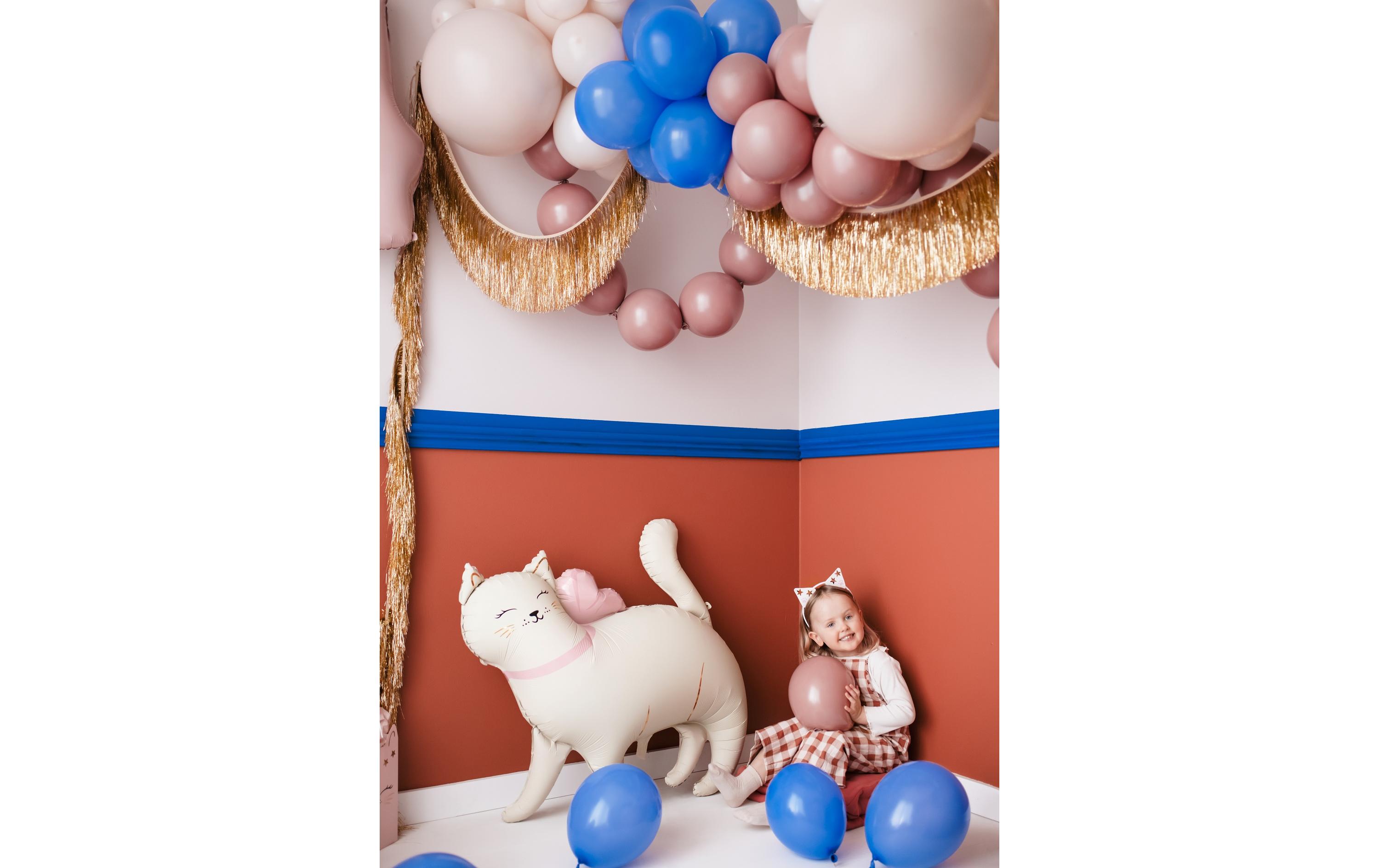 Partydeco Folienballon Katze Weiss