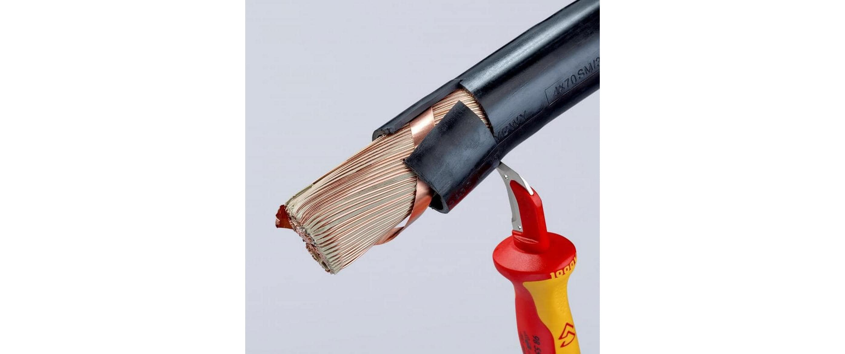 Knipex Abmantelungsmesser 180 mm mit Gleitschutz