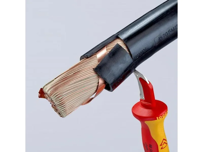 Knipex Abmantelungsmesser 180 mm mit Gleitschutz Knipex Abmantelungsmesser 180 mm mit Gleitschutz