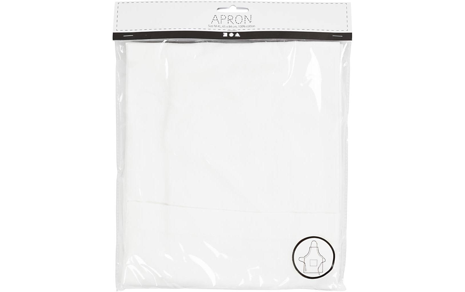 Creativ Company Schürze 65 x 84 cm Baumwolle, Weiss