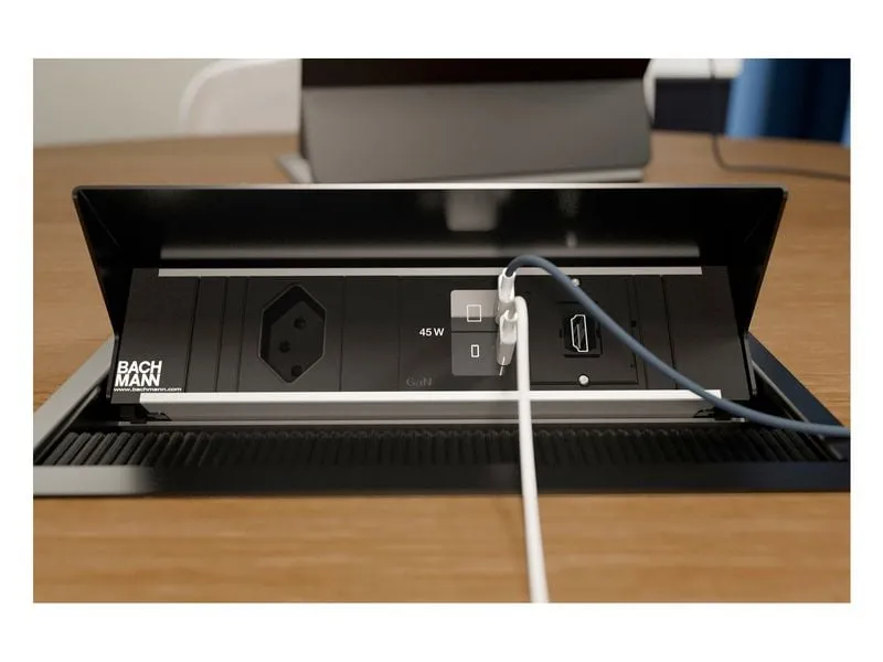 Bachmann Einbausteckerleiste CONI S 1xT13 1xUSB C/C 45W 1xCM 0.2m Bachmann Einbausteckerleiste CONI S 1xT13 1xUSB C/C 45W 1xCM 0.2m