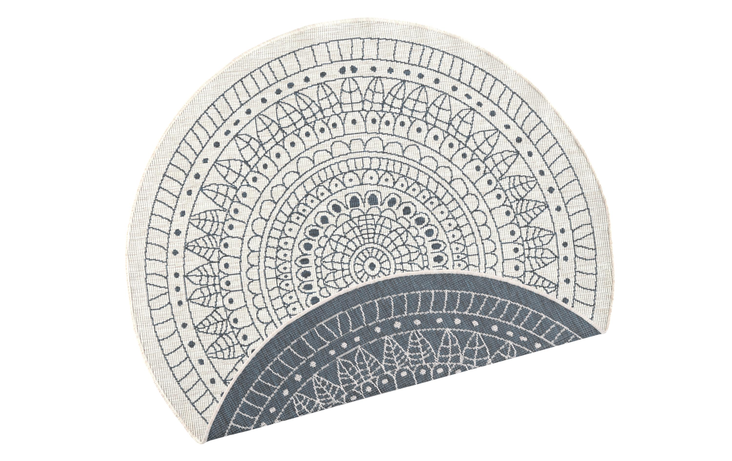 Hanse Home Teppich Porto Ø 140 cm, Grau/Crème