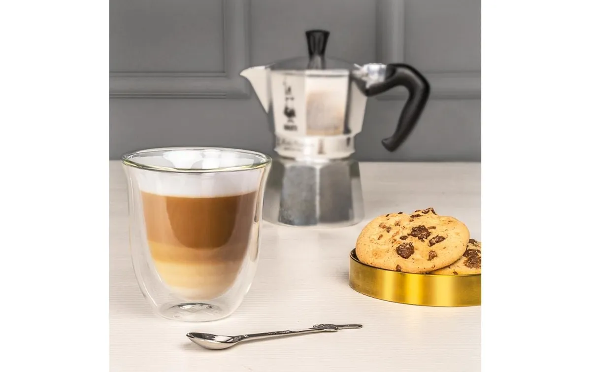 Bialetti Cappuccino Becher Firenze 200 ml, 1 Stück, Transparent