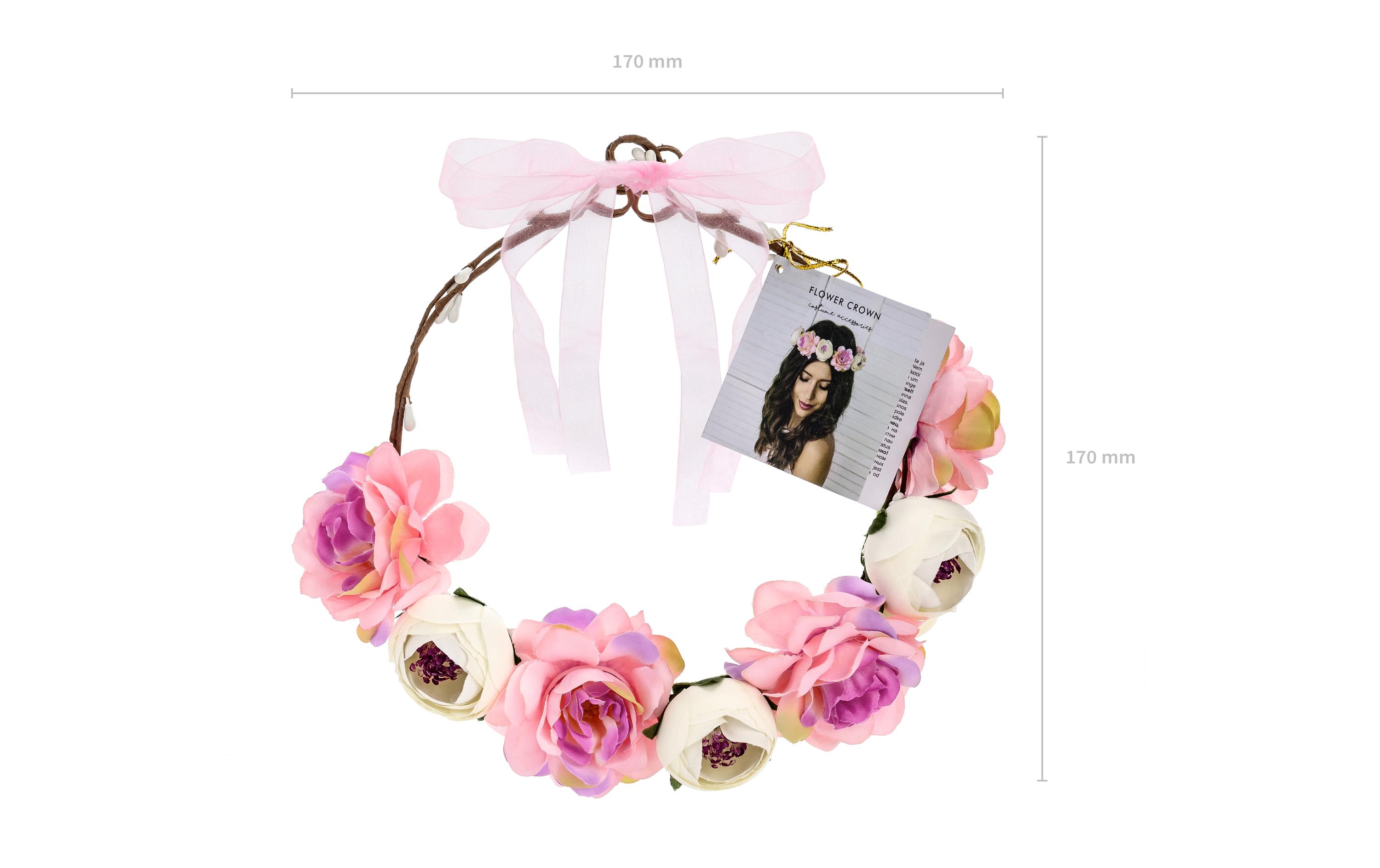 Partydeco Hochzeitsaccessoire Blumenkranz 17 cm, Mehrfarbig