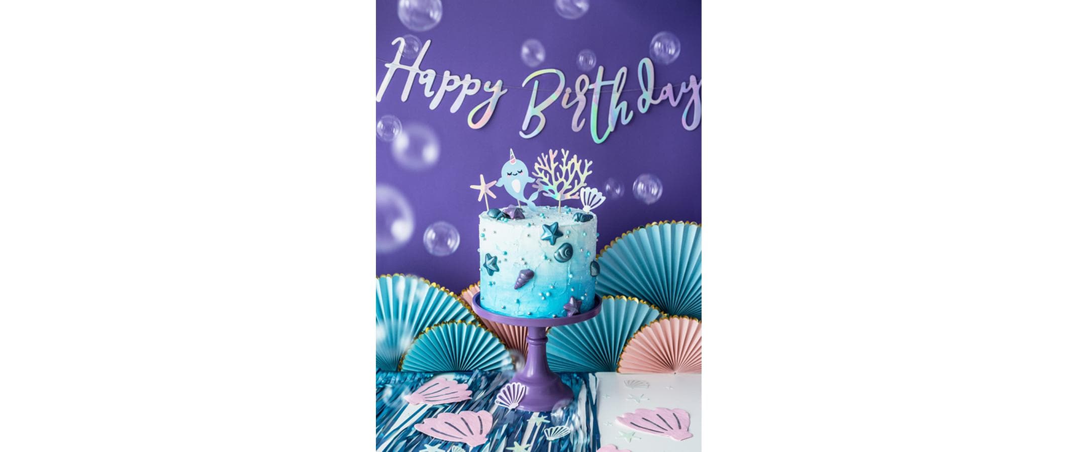 Partydeco Girlande Happy Birthday mehrfarbig, 16.5 x 62 cm