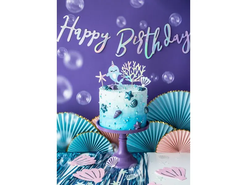 Partydeco Girlande Happy Birthday mehrfarbig, 16.5 x 62 cm