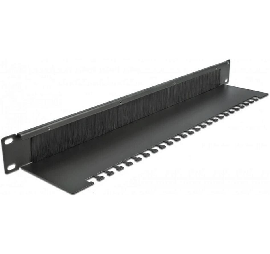 Delock Bürstenleiste 66484 19 Rack, Schwarz