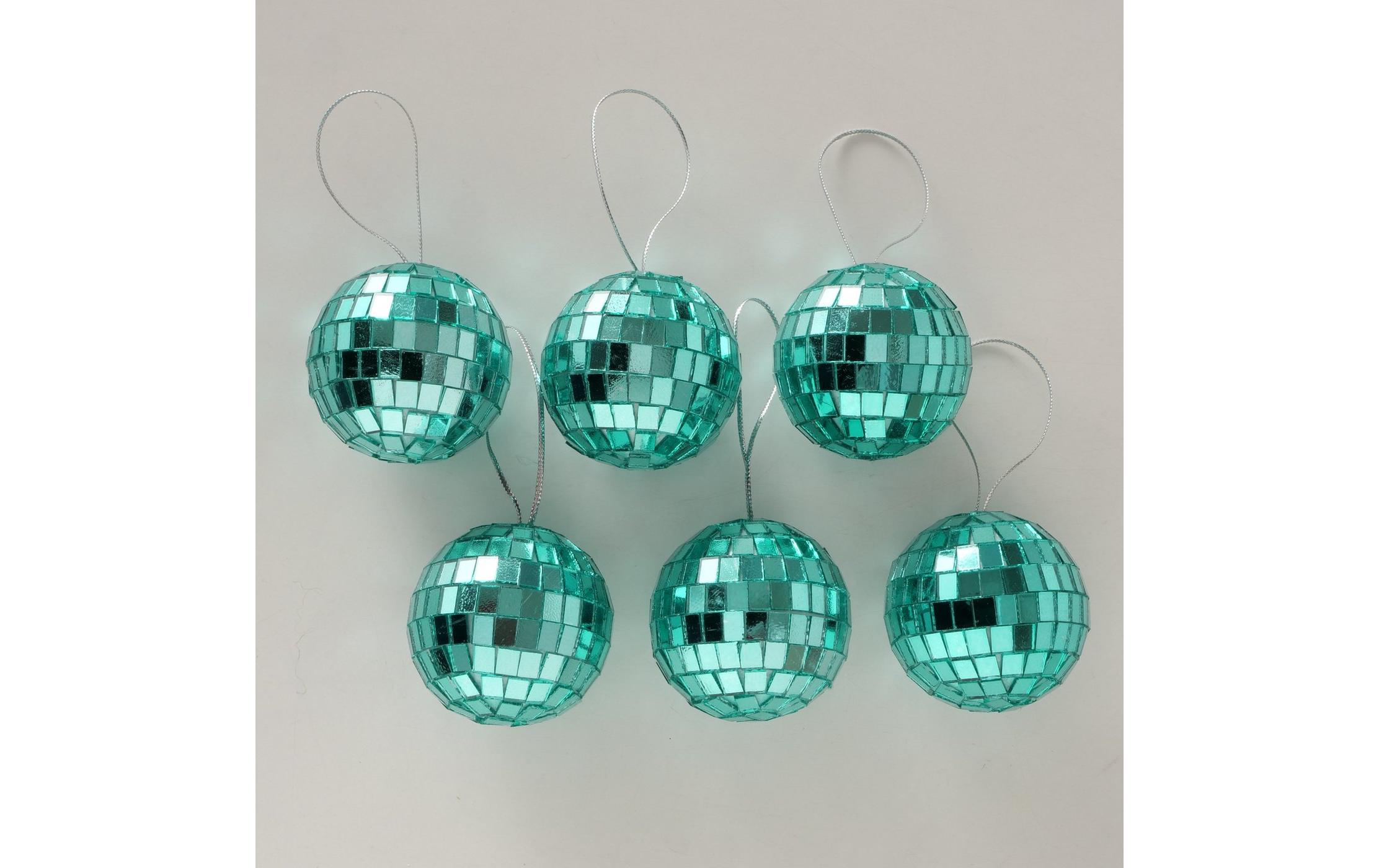 Boltze Weihnachtsschmuck Disco 6-teilig, 5 x 5 cm, Grün