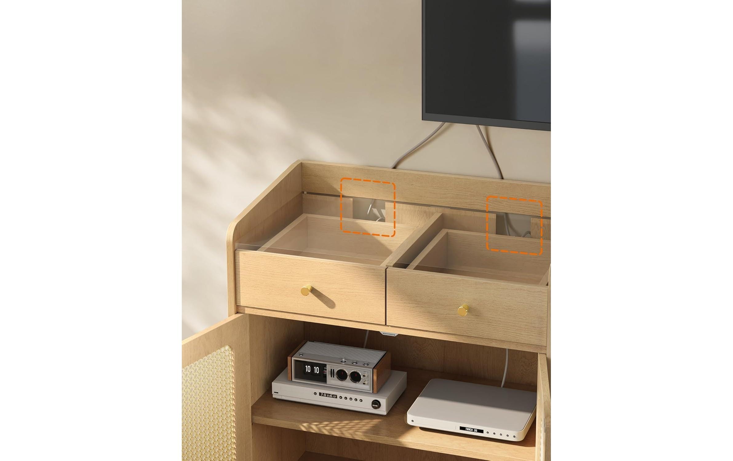 VASAGLE Kommode mit Schubladen 70 x 90 cm, Braun