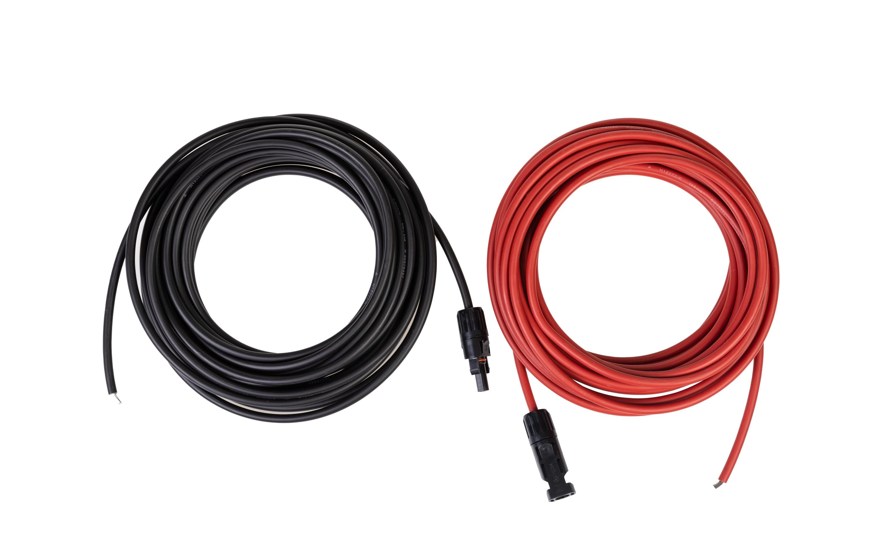 FURBER.power Solarkabel 6 mm² MC4-kompatibel und offenes Ende, Set, 10 m