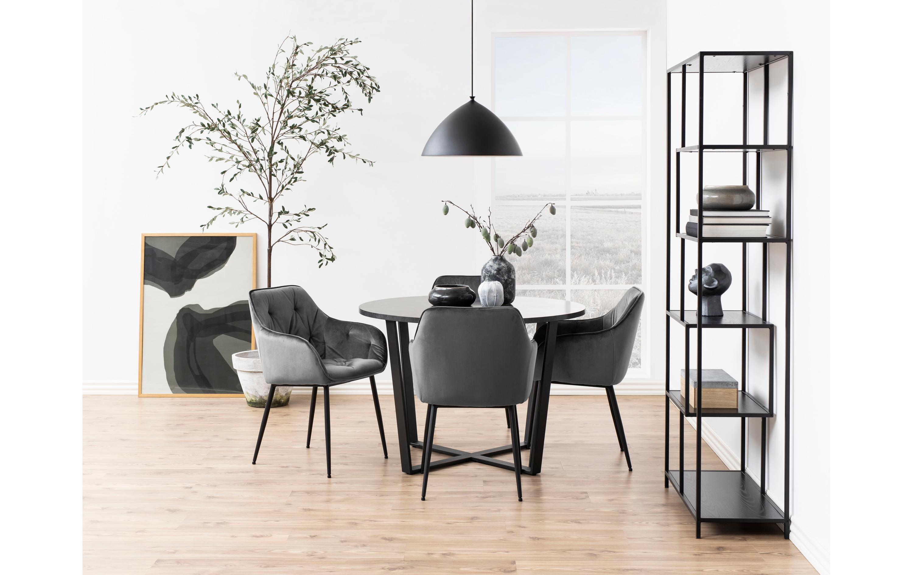 AC Design Stuhl Brooke, 2 Stück Dark Grey