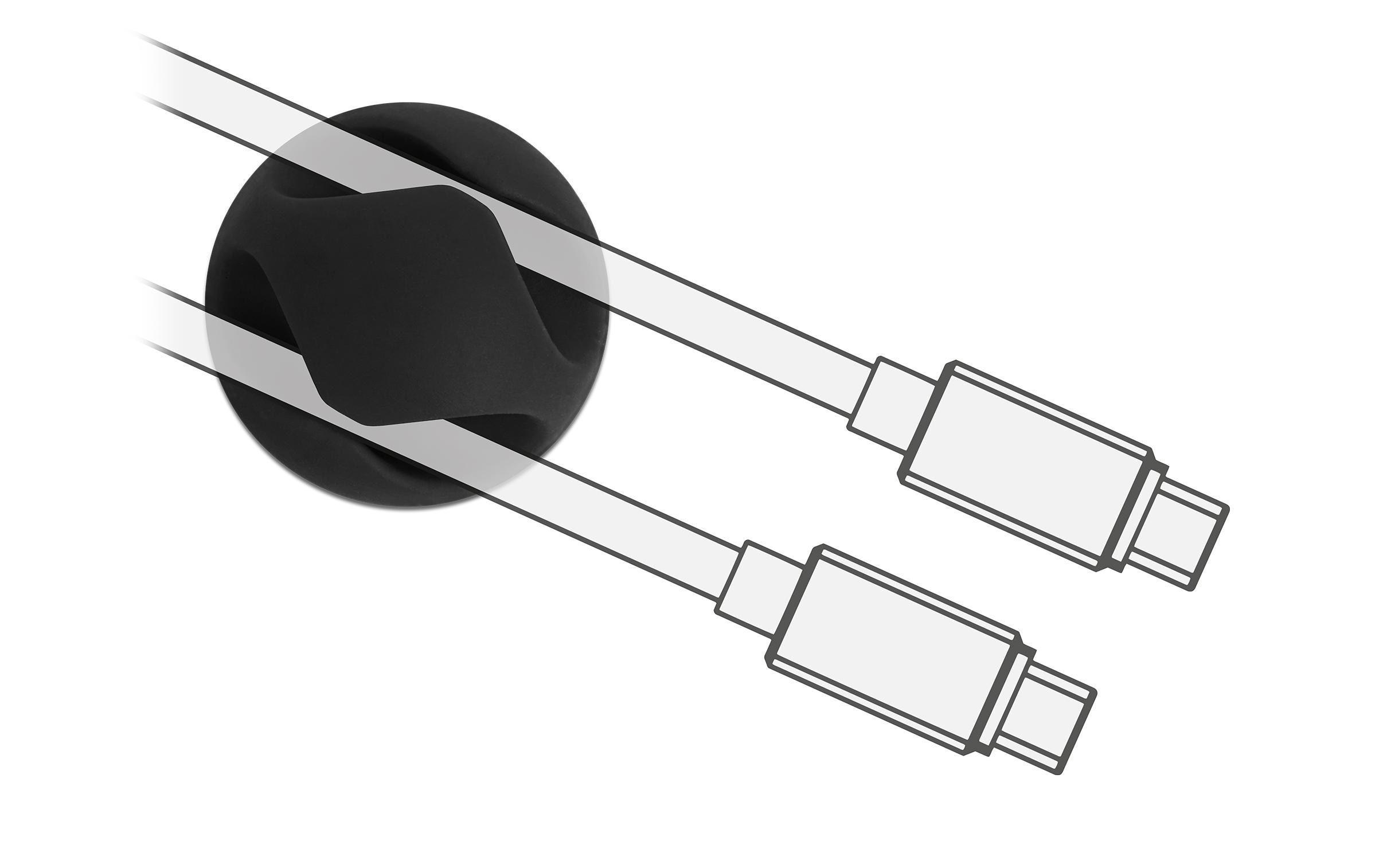 Delock Kabelhalter 20mm, für 2 Kabel, selbstklebend 10 Stück Delock Kabelhalter 20mm, für 2 Kabel, selbstklebend 10 Stück