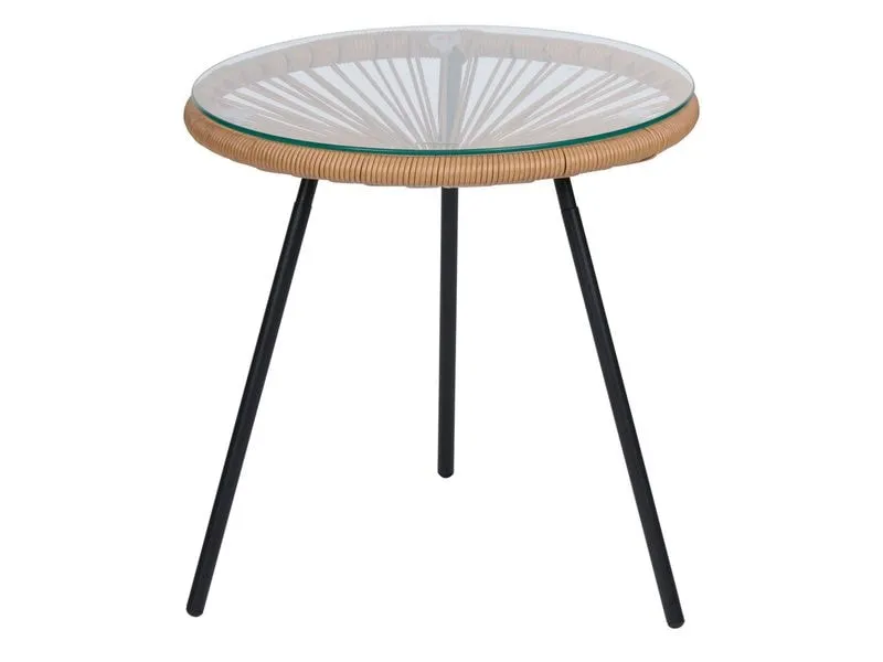 Arti Casa Tisch Acapulco Glas Metall Rund 45 x 45 cm Arti Casa Tisch Acapulco Glas Metall Rund 45 x 45 cm