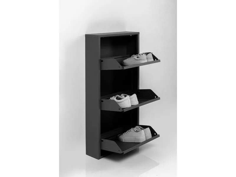 Kare Schuhschrank Caruso 3-er, 50 x 103 cm, Schwarz Kare Schuhschrank Caruso 3-er, 50 x 103 cm, Schwarz