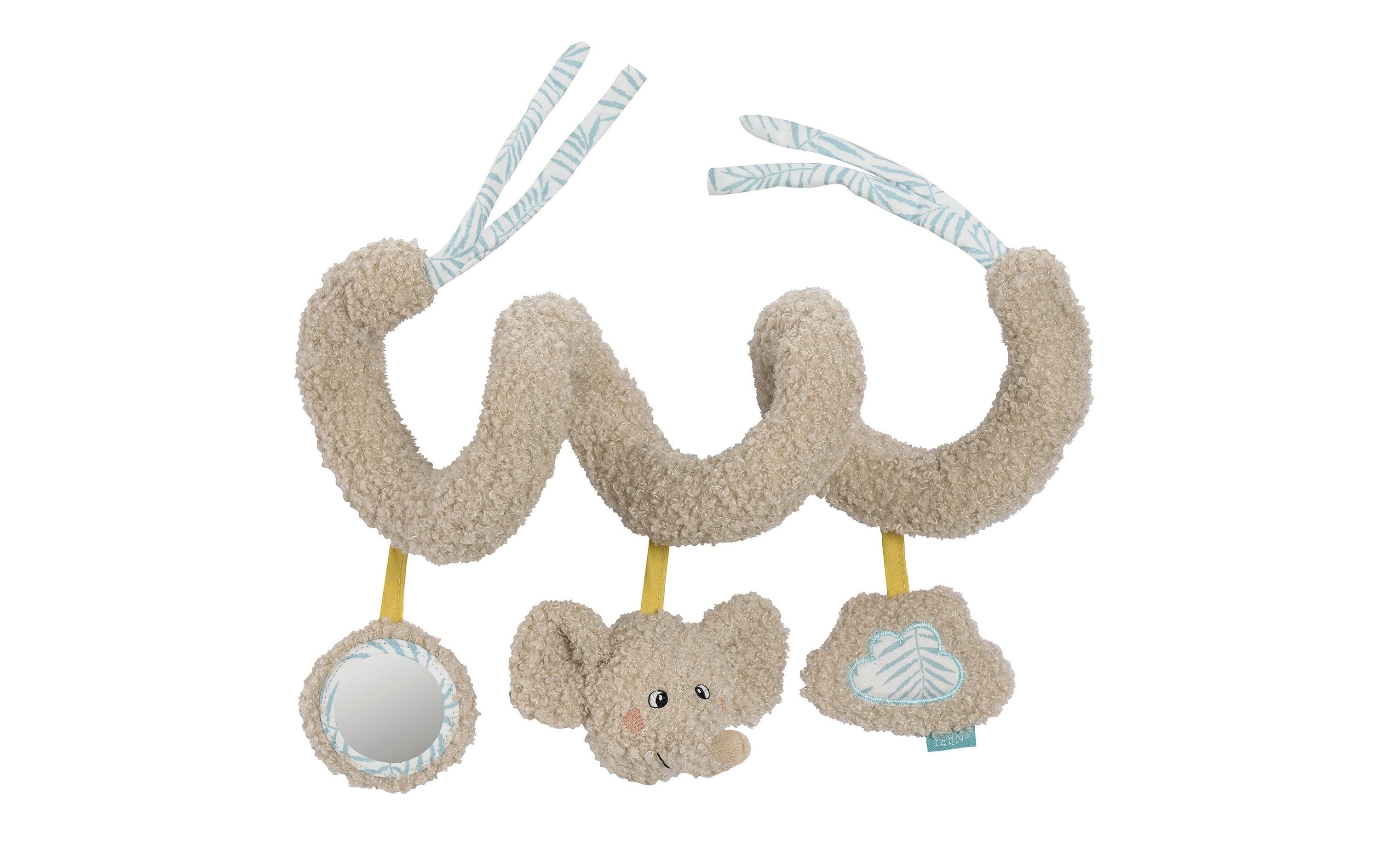fehn Activity-Spirale Elefant, Plüsch, Grau fehn Activity-Spirale Elefant, Plüsch, Grau