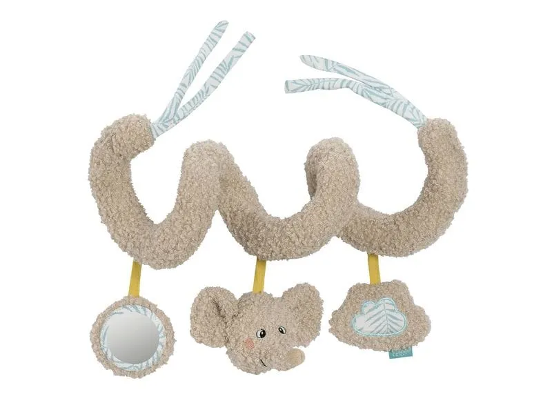 fehn Activity-Spirale Elefant, Plüsch, Grau fehn Activity-Spirale Elefant, Plüsch, Grau