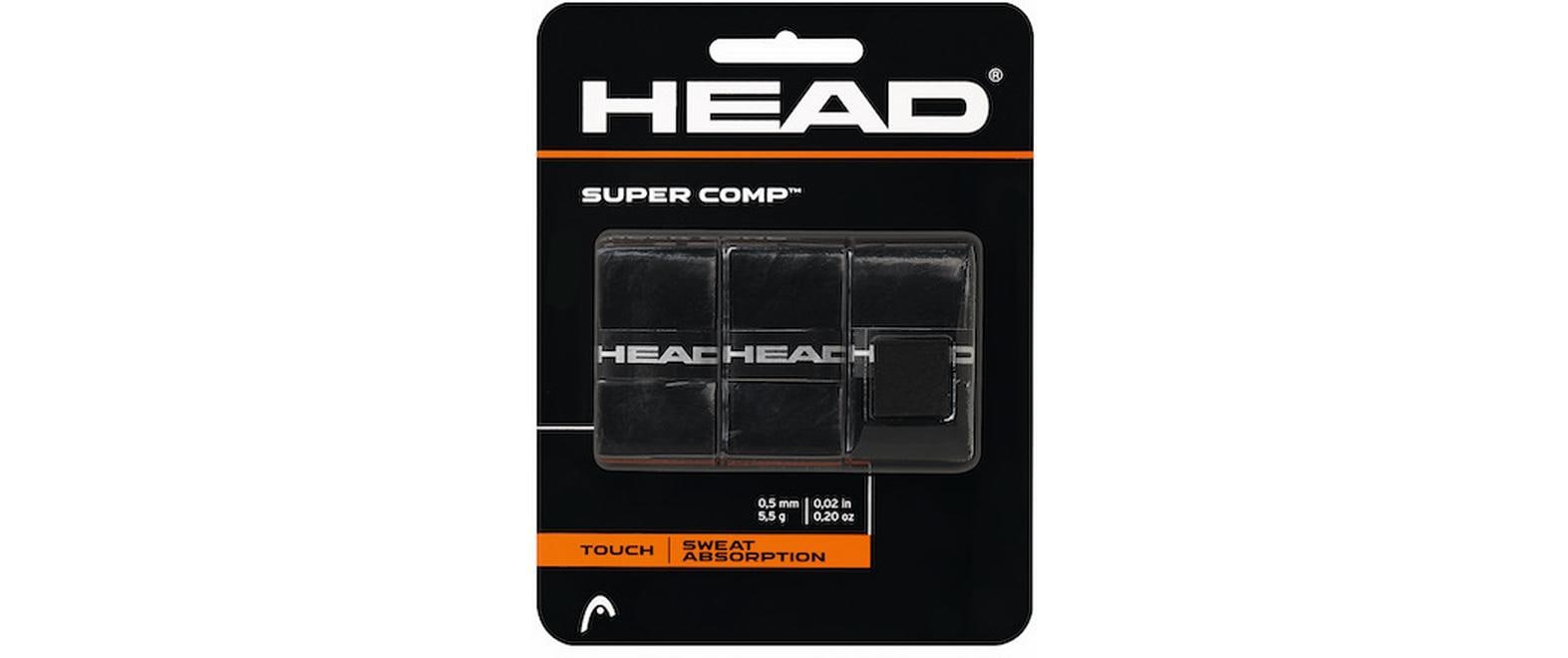 HEAD Tennis Grip Super Comp 3er-Pack, Schwarz HEAD Tennis Grip Super Comp 3er-Pack, Schwarz