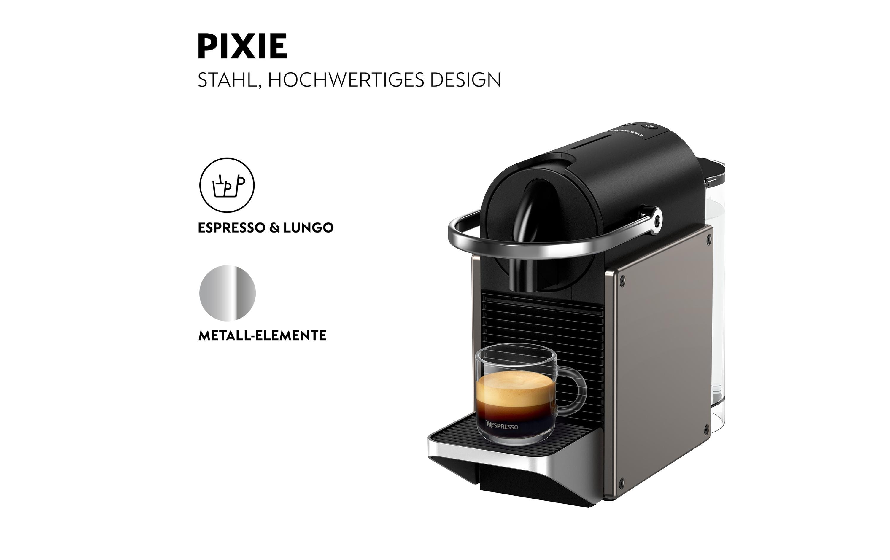Krups Kaffeemaschine Nespresso Pixie XN306TCH Titan