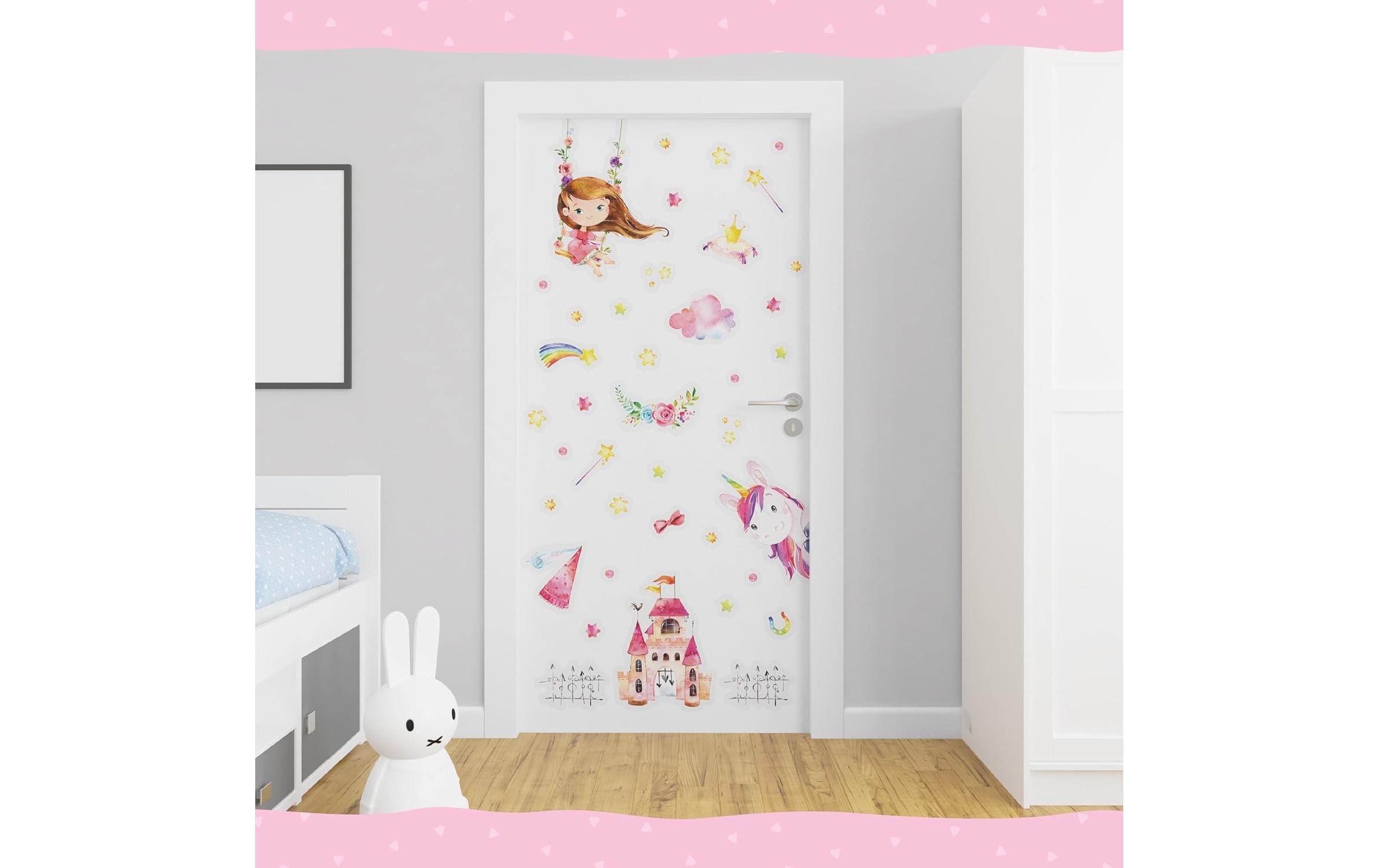 Papierdrachen Wandtattoo-Set Einhorn