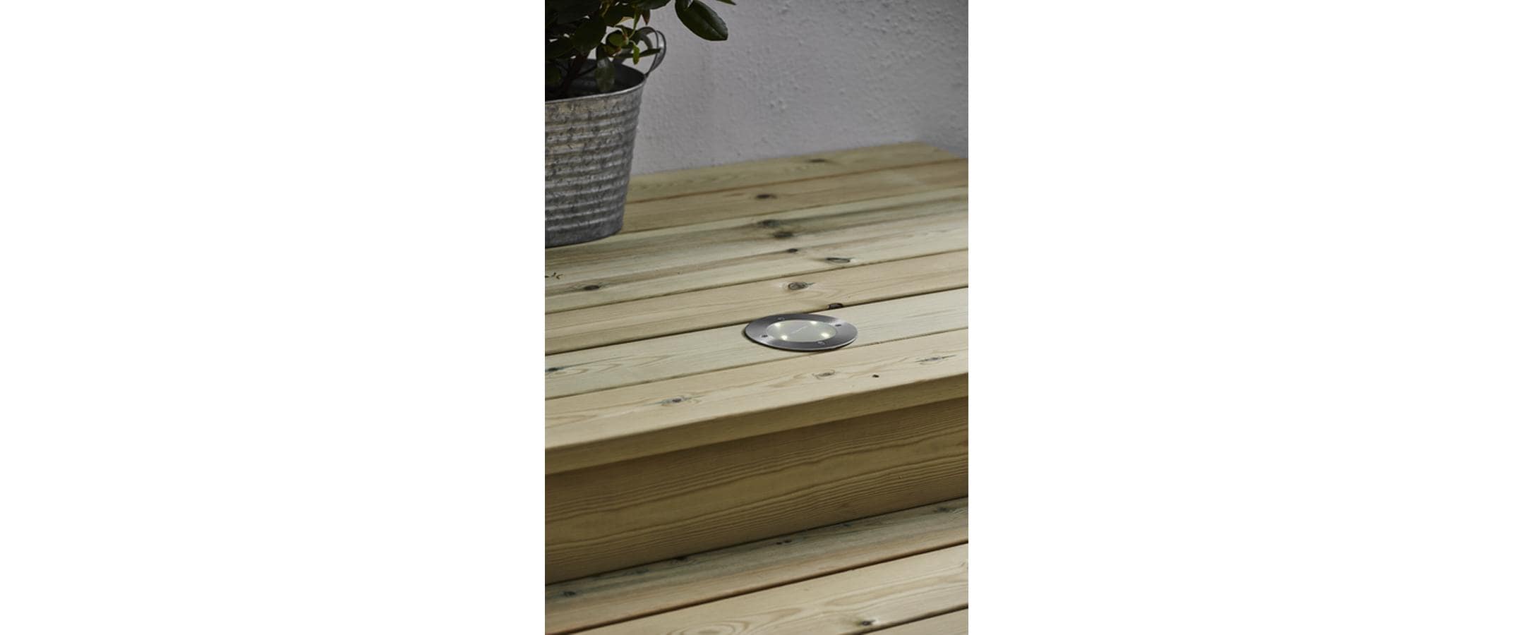 Star Trading Gartenlicht Scheinwerfer Decklight Silber, Warmweiss