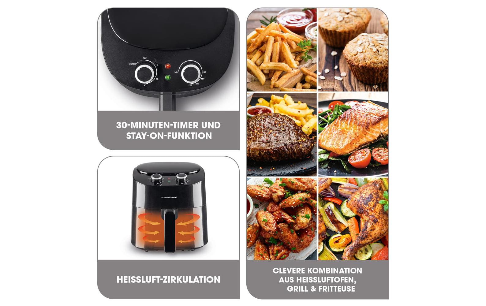 GOURMETmaxx Heissluft-Fritteuse 4.5 l