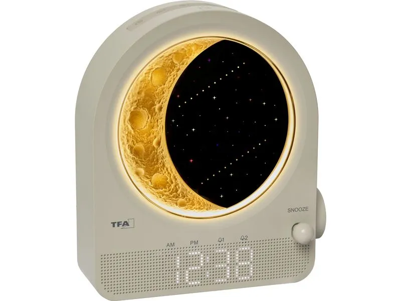 TFA Dostmann Lichtwecker mit Mondlampe und Naturgeräuschen TFA Dostmann Lichtwecker mit Mondlampe und Naturgeräuschen