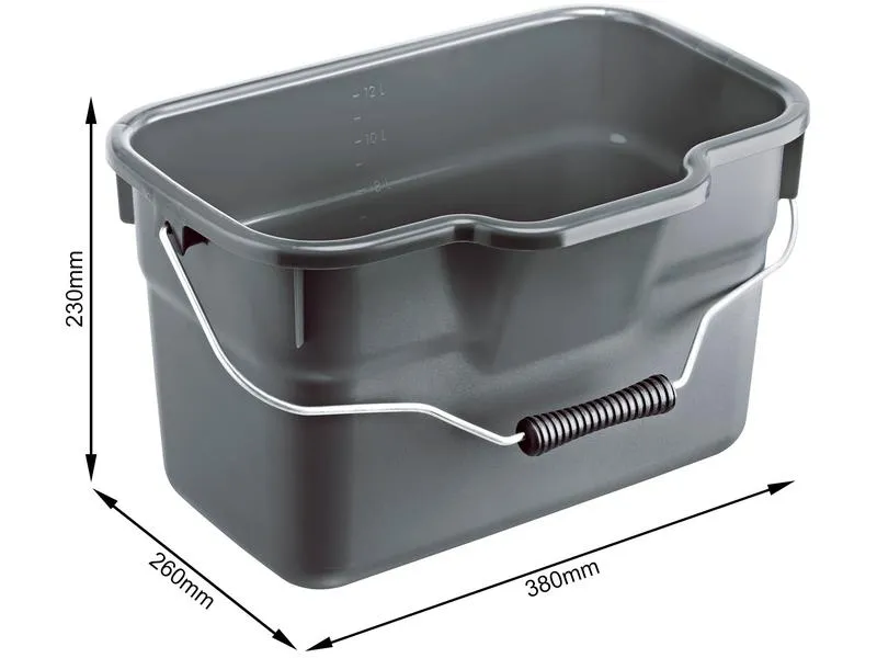 Rotho Putzeimer Basic 12 l, Grau Rotho Putzeimer Basic 12 l, Grau