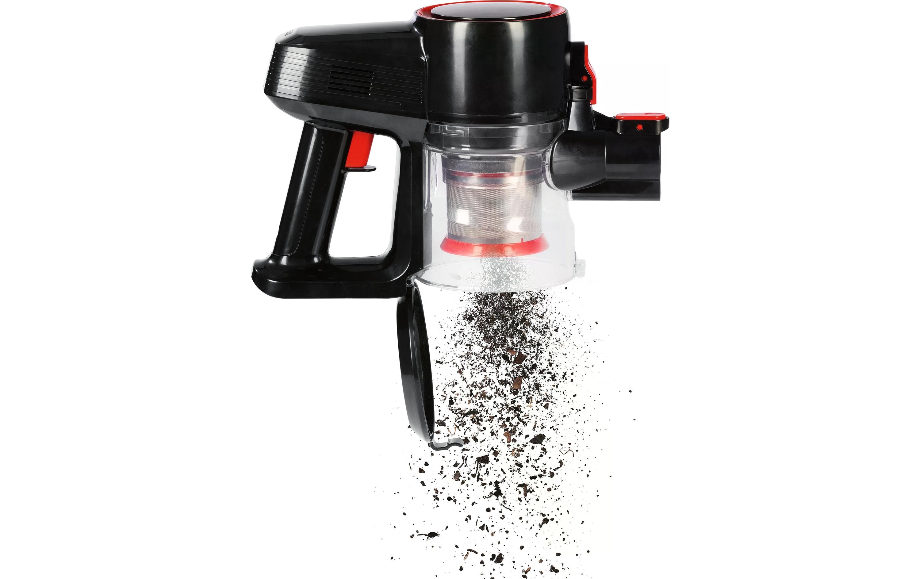 CLEANmaxx Akku-Hand- und Stielsauger Rot/Schwarz