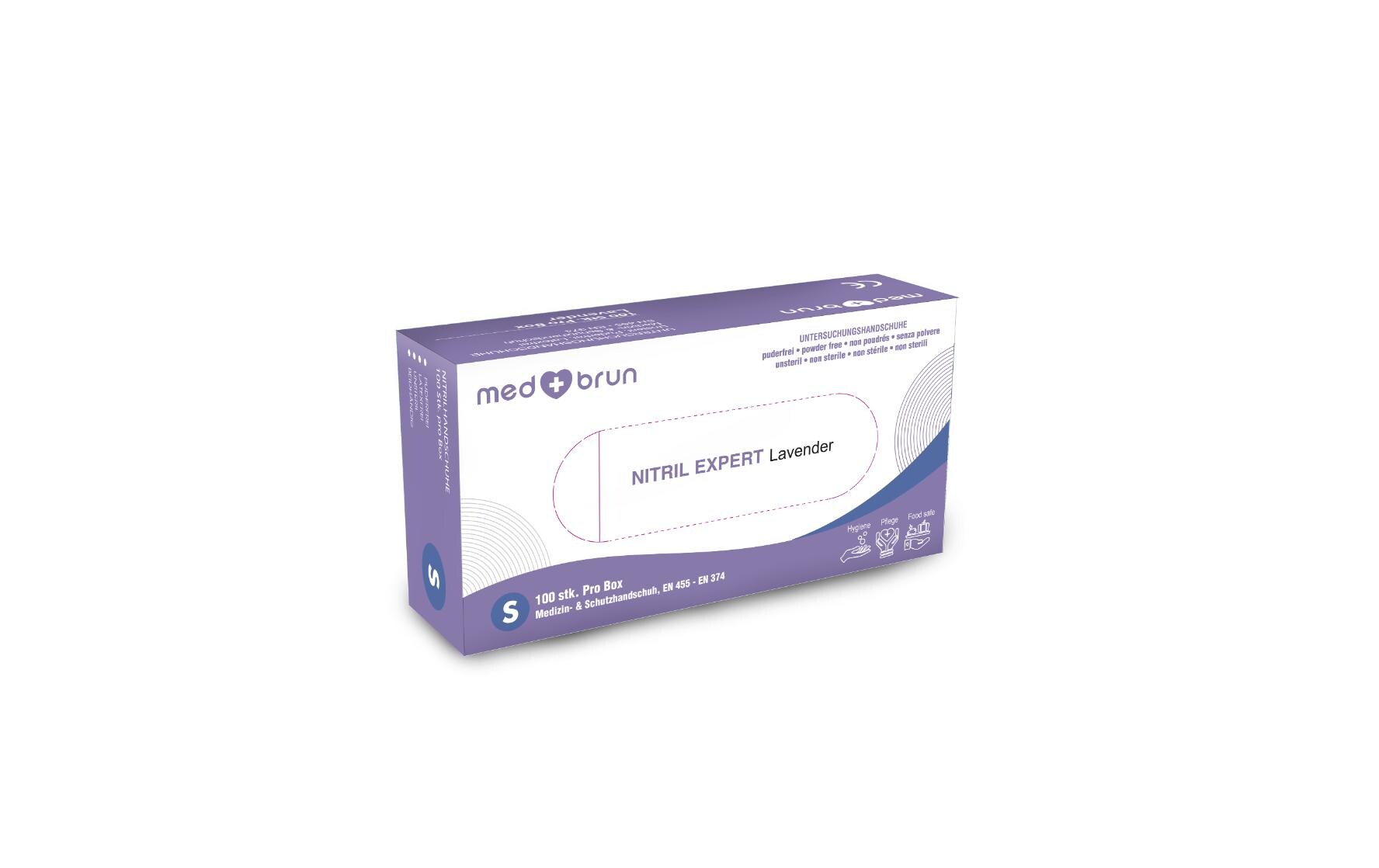MedBrun Nitril Expert M, Lavender, 100 Stk MedBrun Nitril Expert M, Lavender, 100 Stk