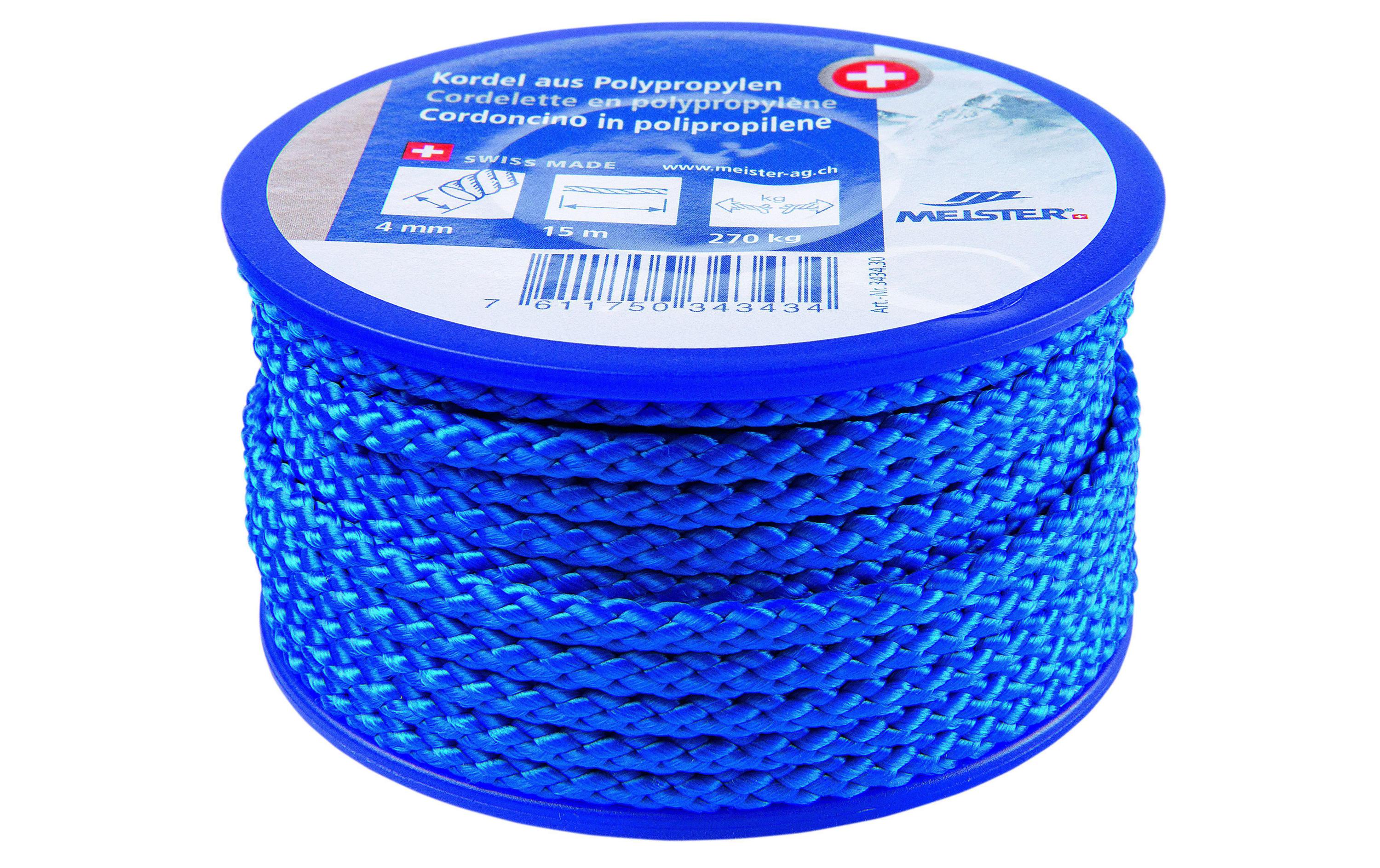 Meister Kordel Ø 4 mm, 15 m, 270 kg, Blau Meister Kordel Ø 4 mm, 15 m, 270 kg, Blau