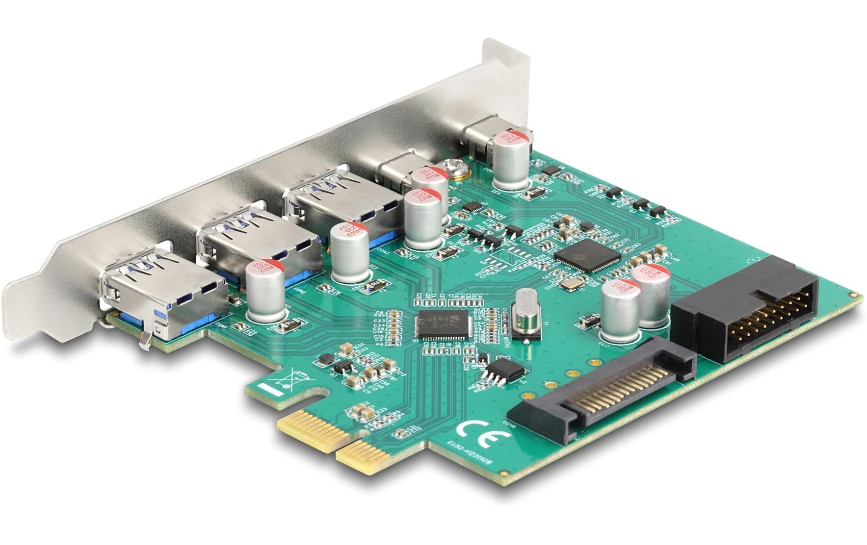 Delock PCI-Express-Karte 3x USB-A 3.0 / 2x USB-C 3.0 Delock PCI-Express-Karte 3x USB-A 3.0 / 2x USB-C 3.0