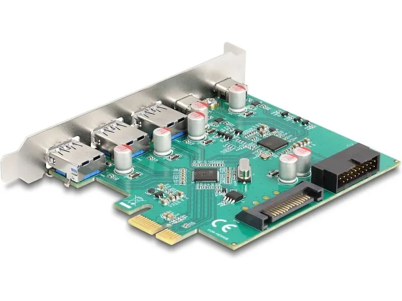Delock PCI-Express-Karte 3x USB-A 3.0 / 2x USB-C 3.0