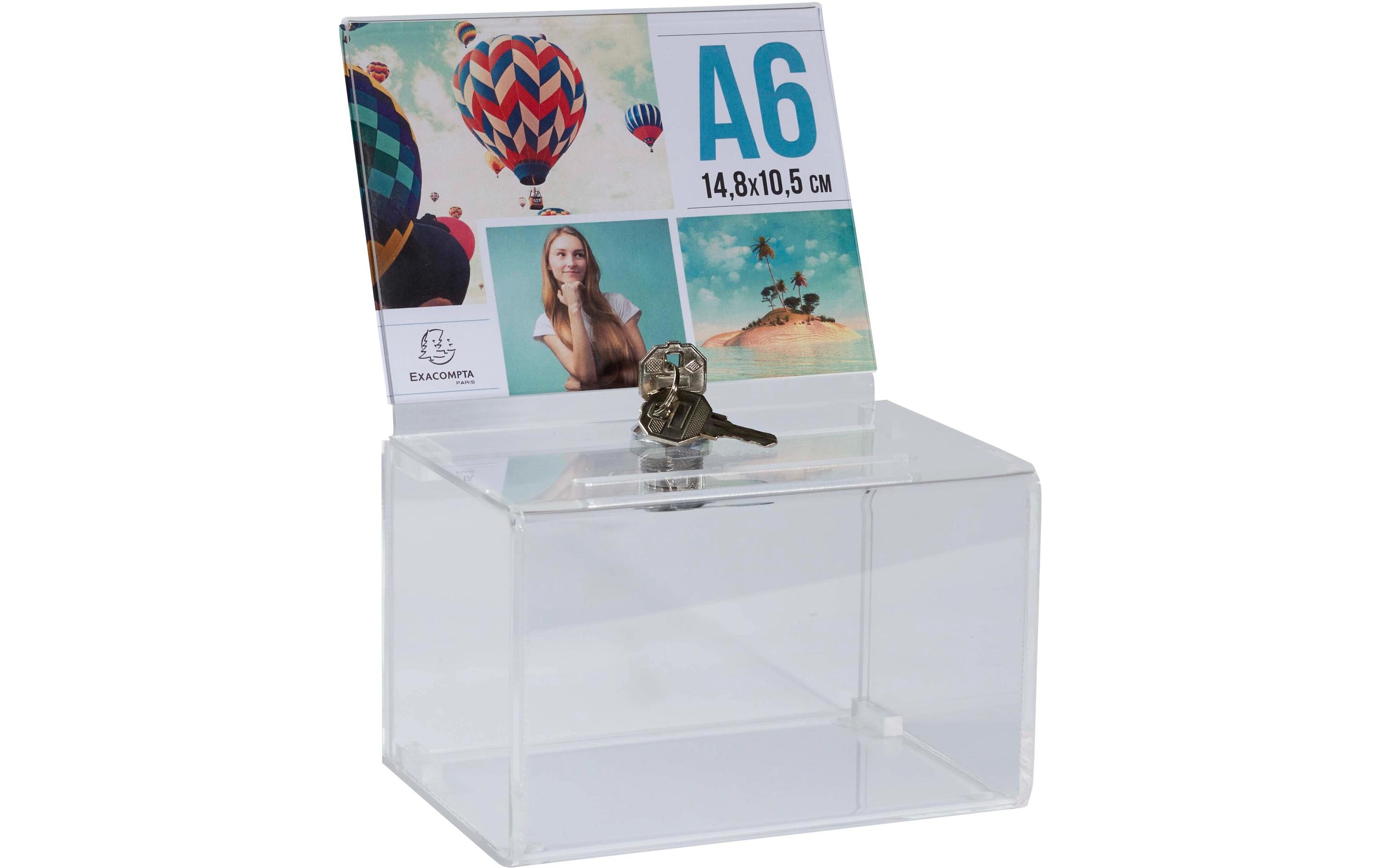 Exacompta Einwurfbox mit Kopfblende A6