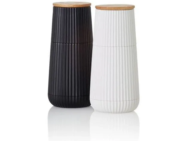 AdHoc Salz- und Pfeffermühle Scape 12.3 cm, Schwarz/Weiss AdHoc Salz- und Pfeffermühle Scape 12.3 cm, Schwarz/Weiss