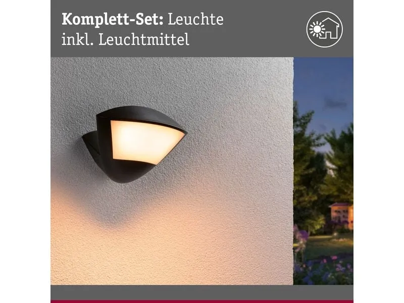 Paulmann LED Aussenwandleuchte Skyla Bewegungsmelder Anthrazit