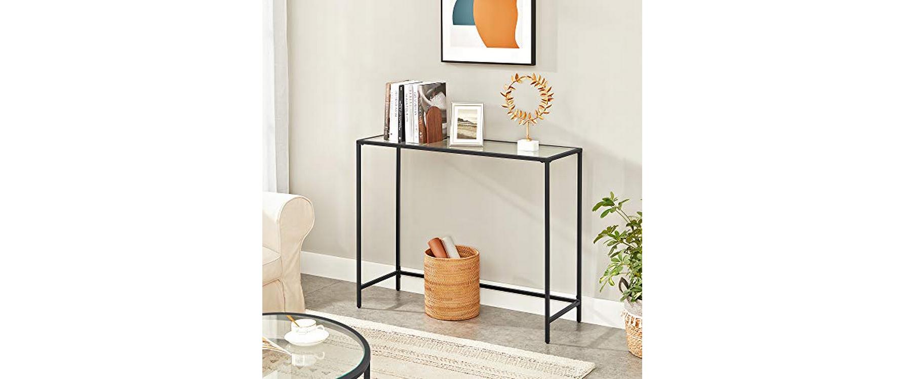 VASAGLE Konsolentisch 100 x 35 x 80 cm, Schwarz